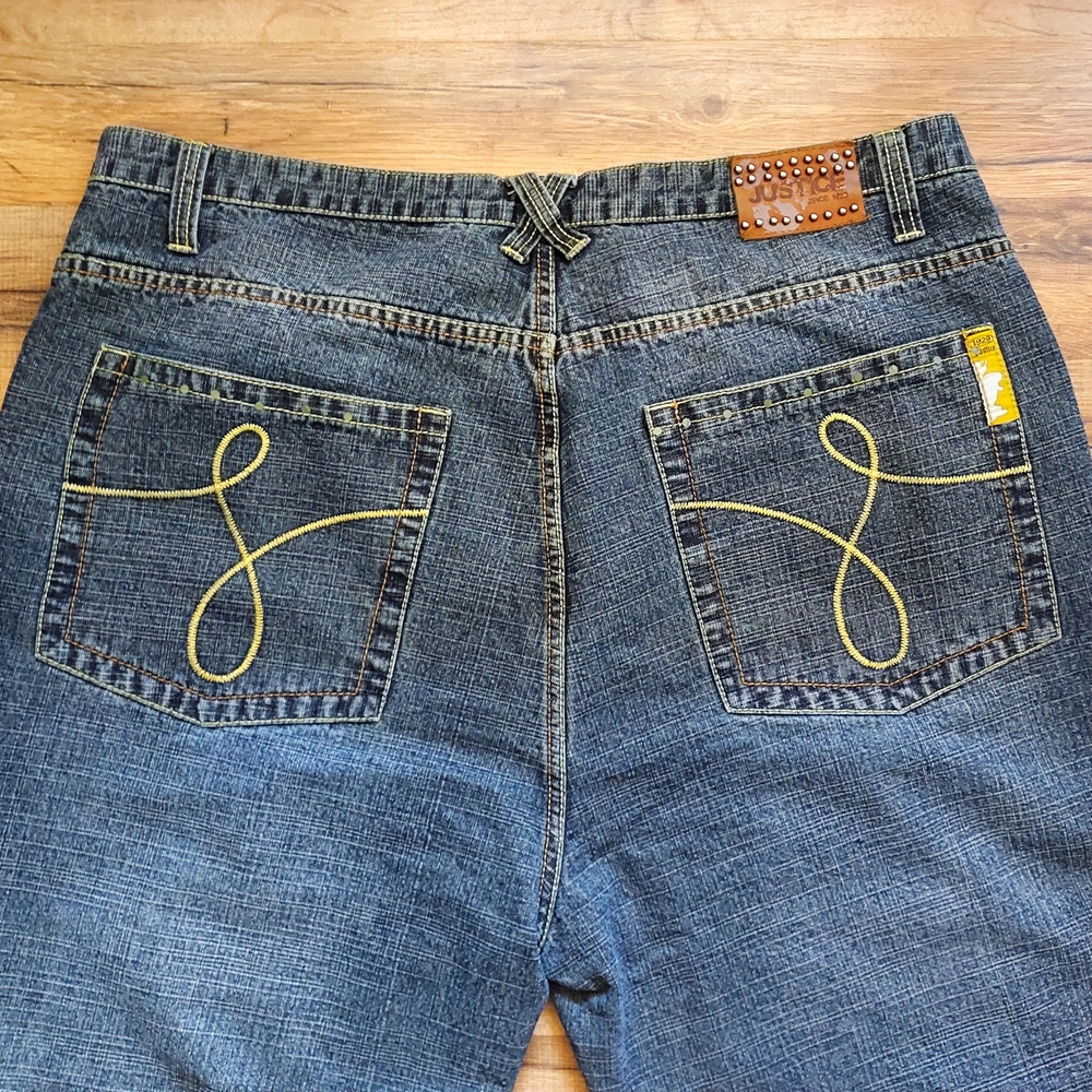 Vintage Justice Men's Blue Jeans Sz 44 - Picture 9 of 10